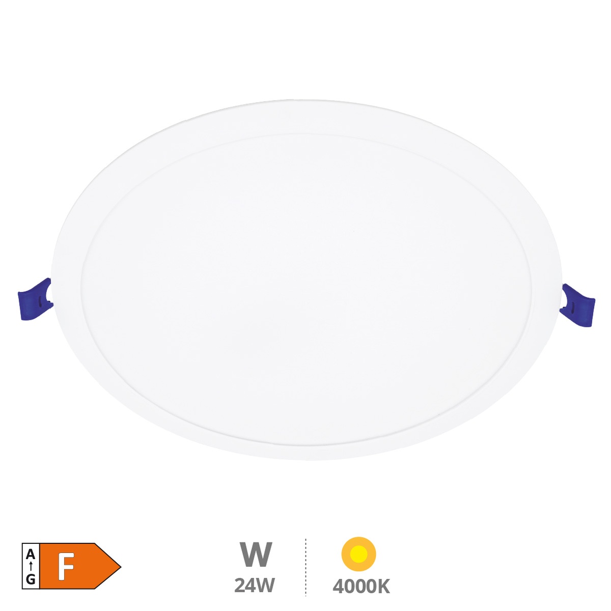 Downlight empotrable LED redondo Belur 24W 4000K Blanco