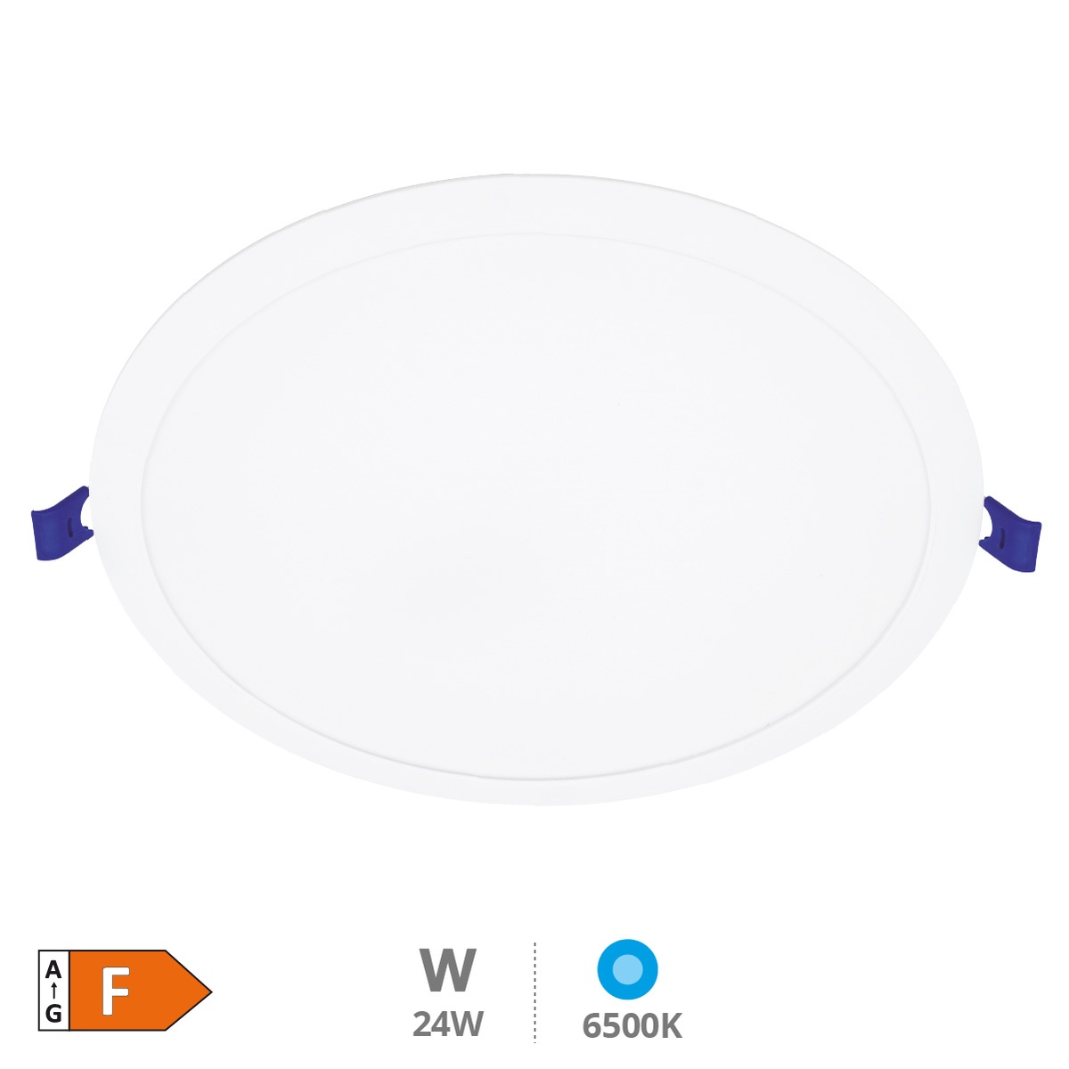 Downlight encastrável LED redonda Belur 24W 6500K Branco