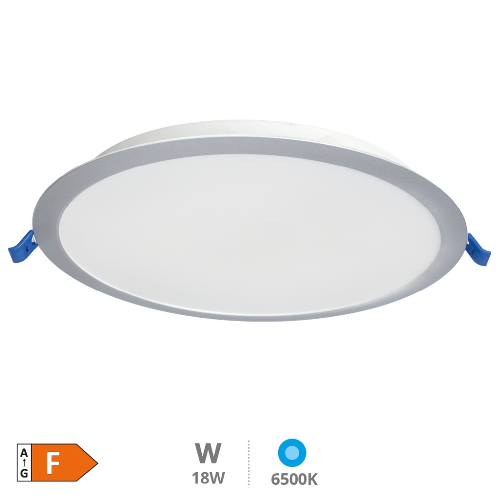 Downlight empotrable LED redondo Belur 18W 6500K Gris