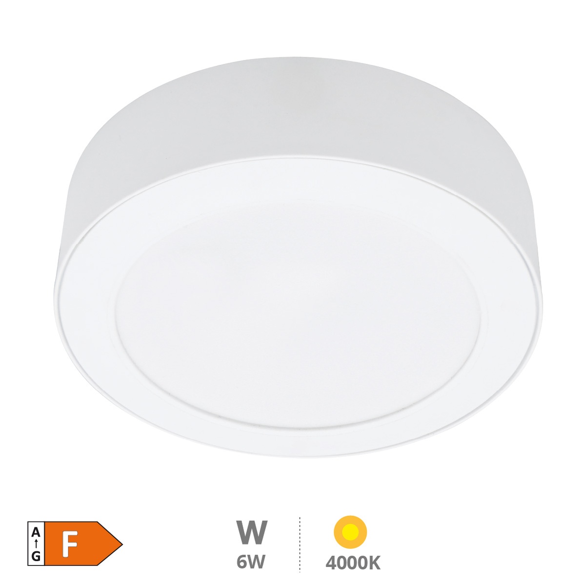 Bogur round surface downlight 6W 4000K White