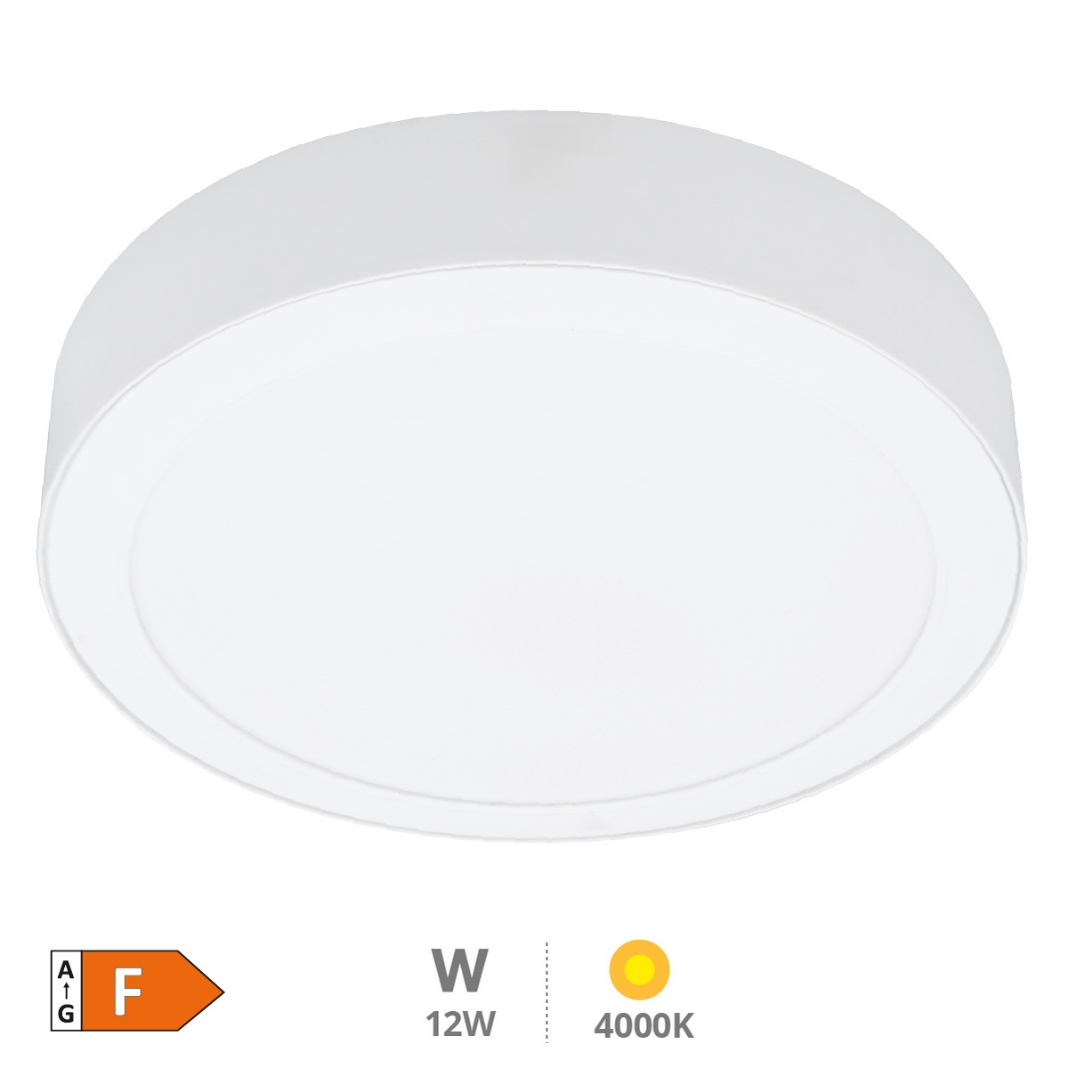 Downlight de surface LED rond Bogur 18W 4000K Blanc