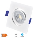 Anneau basculant carré à encastrer LED Cumbo 7W 6500K Blanc