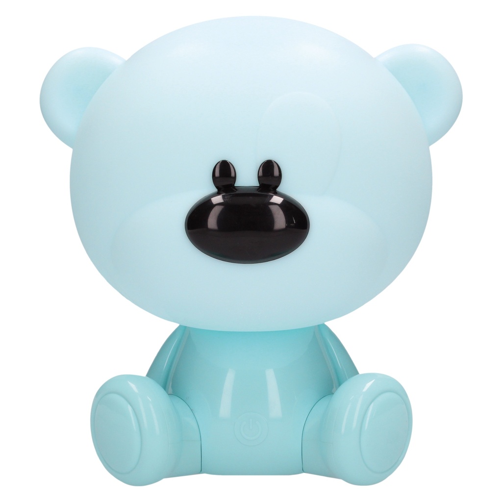 Luz de noite infantil LED Ursinho 5W RGB + luz dia com alto-falante e bateria Azul