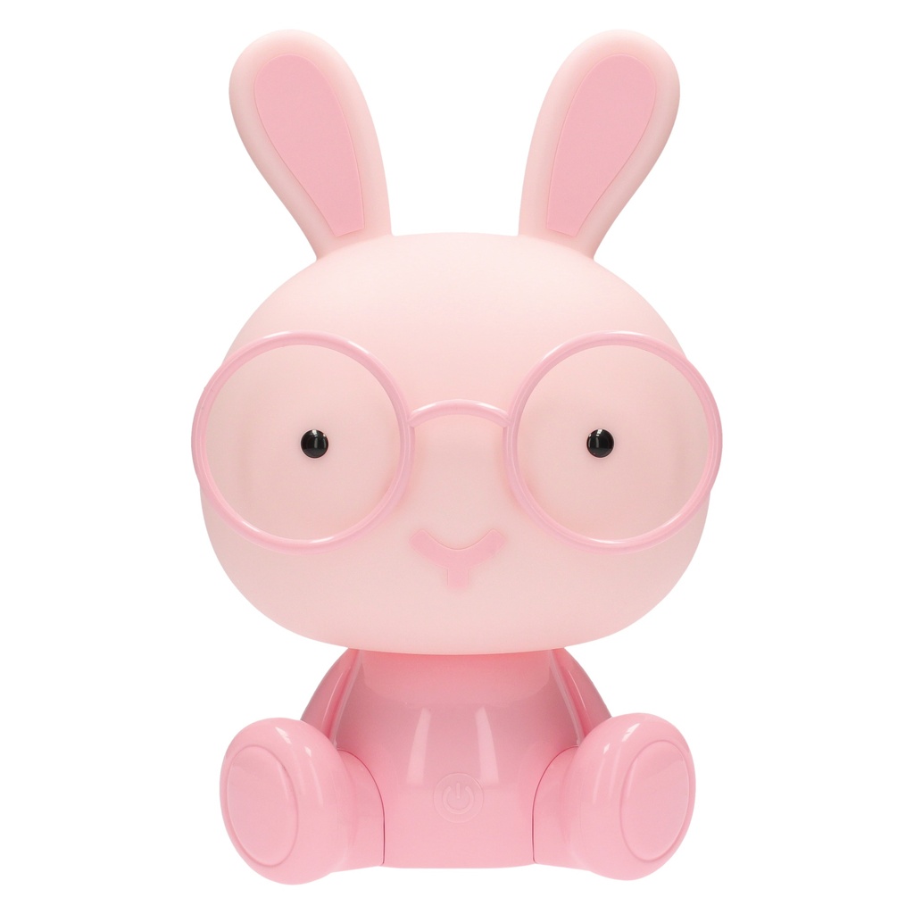 Veilleuse enfant LED Lapin 5W + lumière de jour avec haut-parleur et batterie Rose