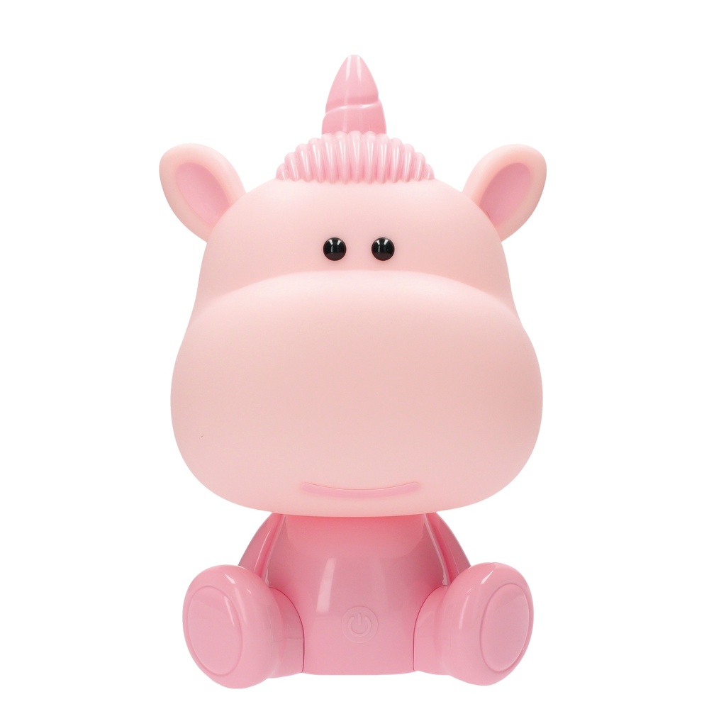 Luz de noche infantil LED Unicornio 5W RGB + luz día con altavoz y batería Rosa 