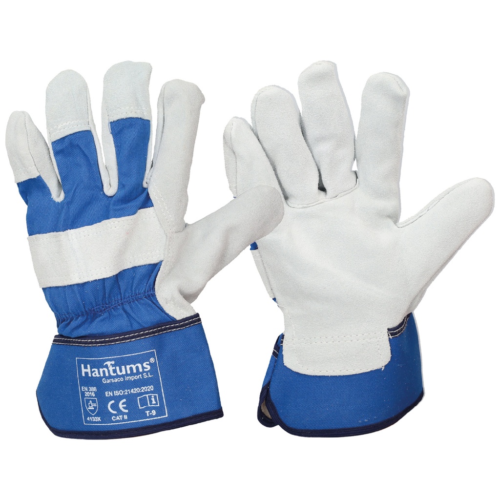 Split cowhide leather work glove - Size 9