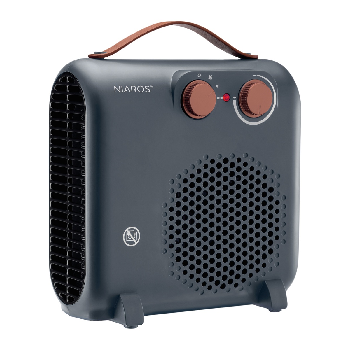 Aquecedor elétrico vertical/horizontal Aitsa Máx. 2000W Cinzento