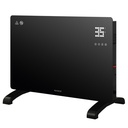 Zanthus smart glass panel convector heater Max. 1500W Black