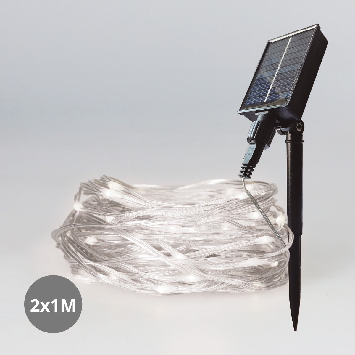 2X1M solar LED curtain Cool white