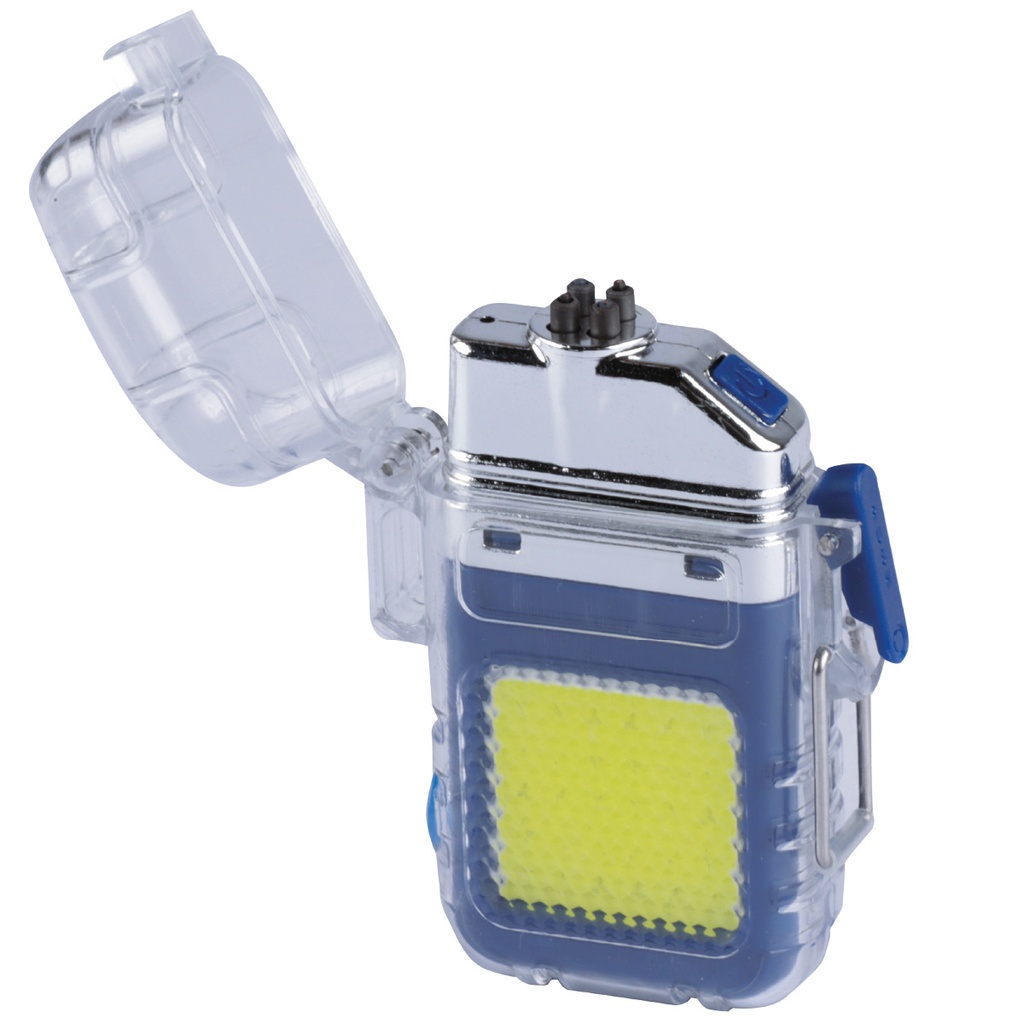 Lanterna LED COB 2W com isqueiro elétrico