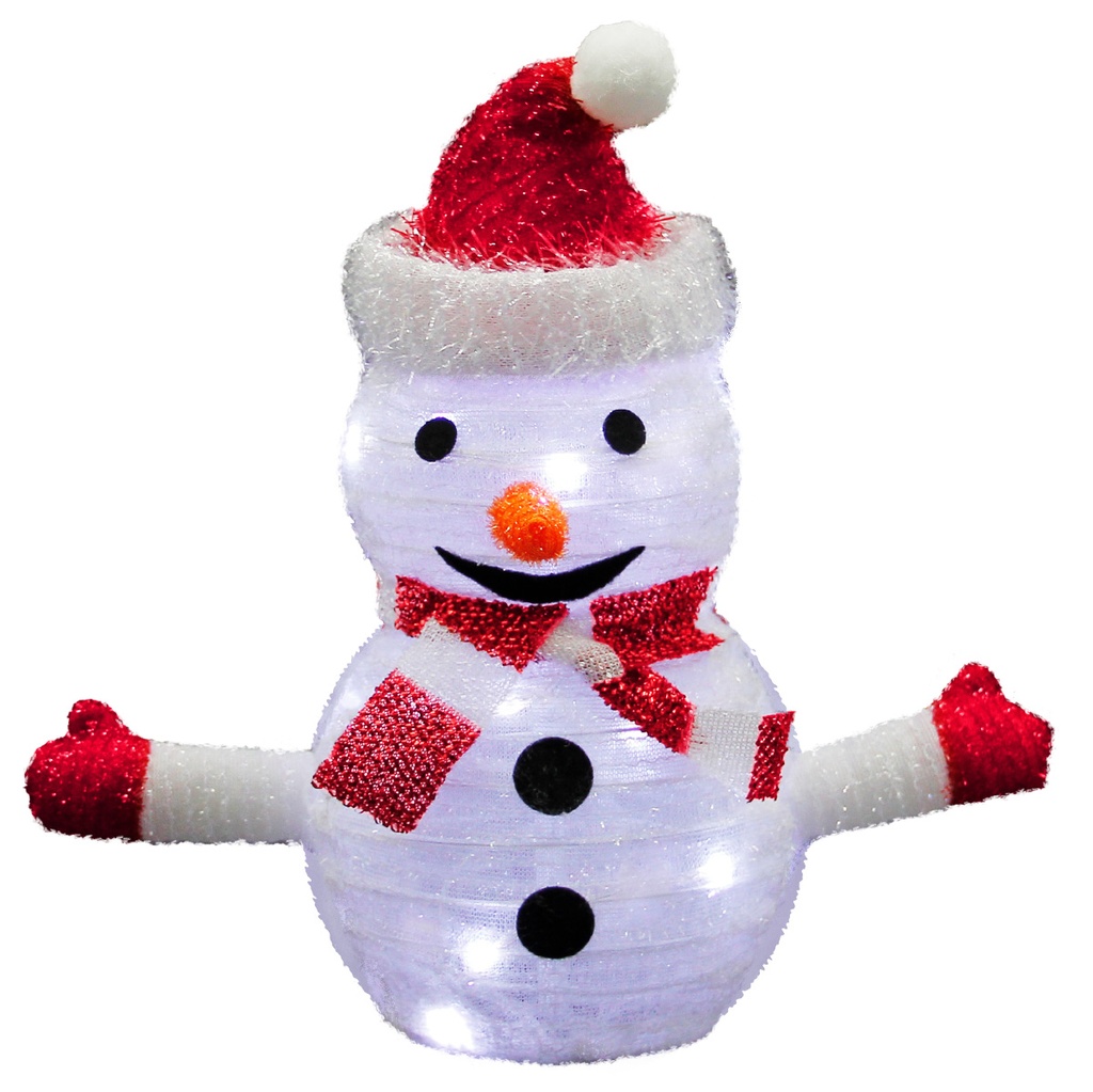 Muñeco de nieve plegable LED 300mm Luz fría