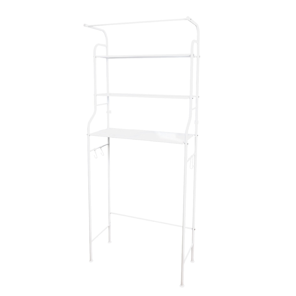 Estante para máquina de lavar roupa de 3 níveis Branco