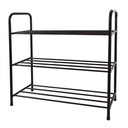 Metal shoes rack 3 levels Black