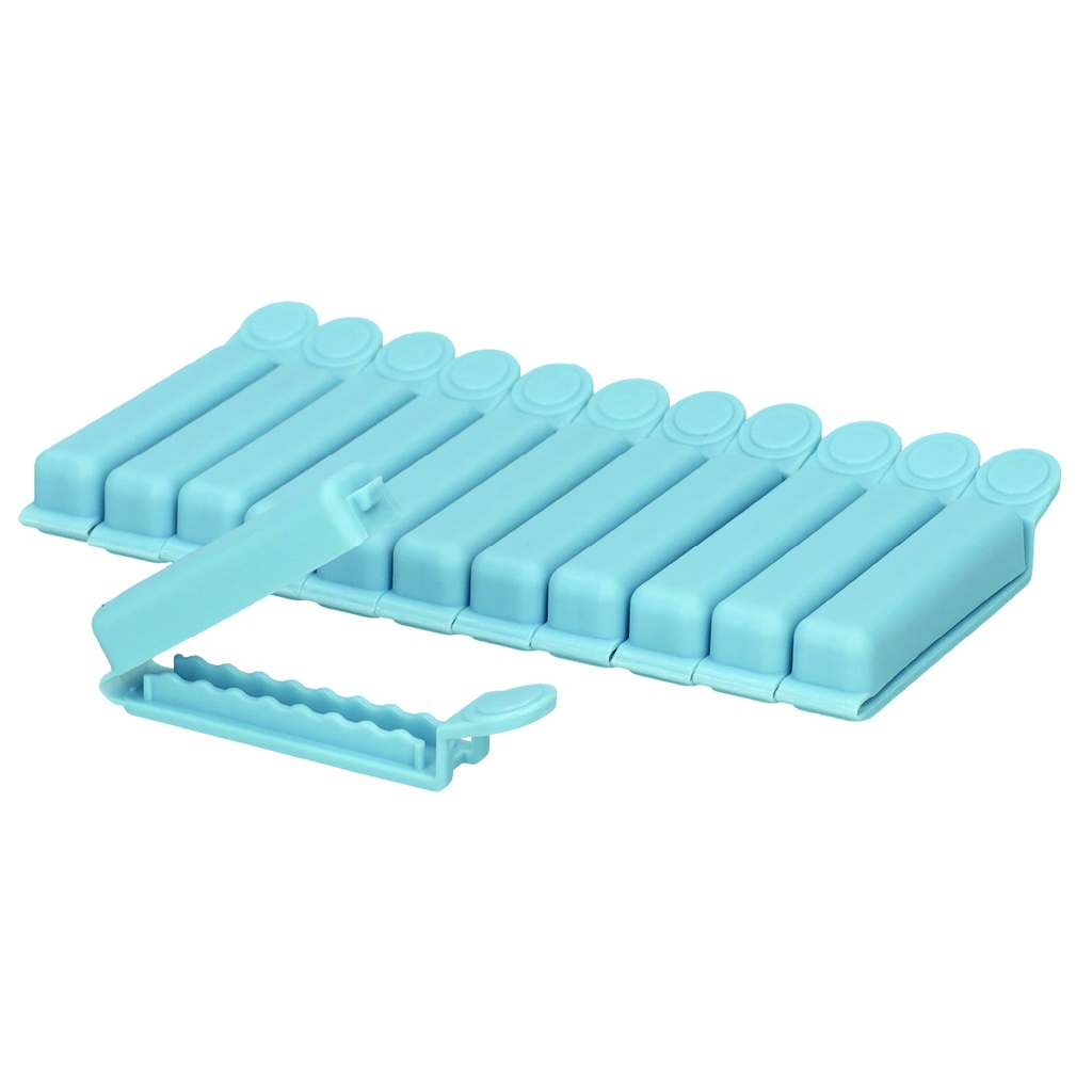 Bag 12 small plastic clamps closes bags