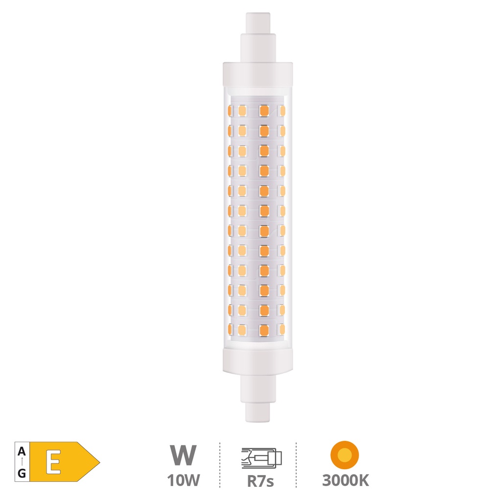 Bombilla lineal LED 118mm R7s 10W 3000K regulable