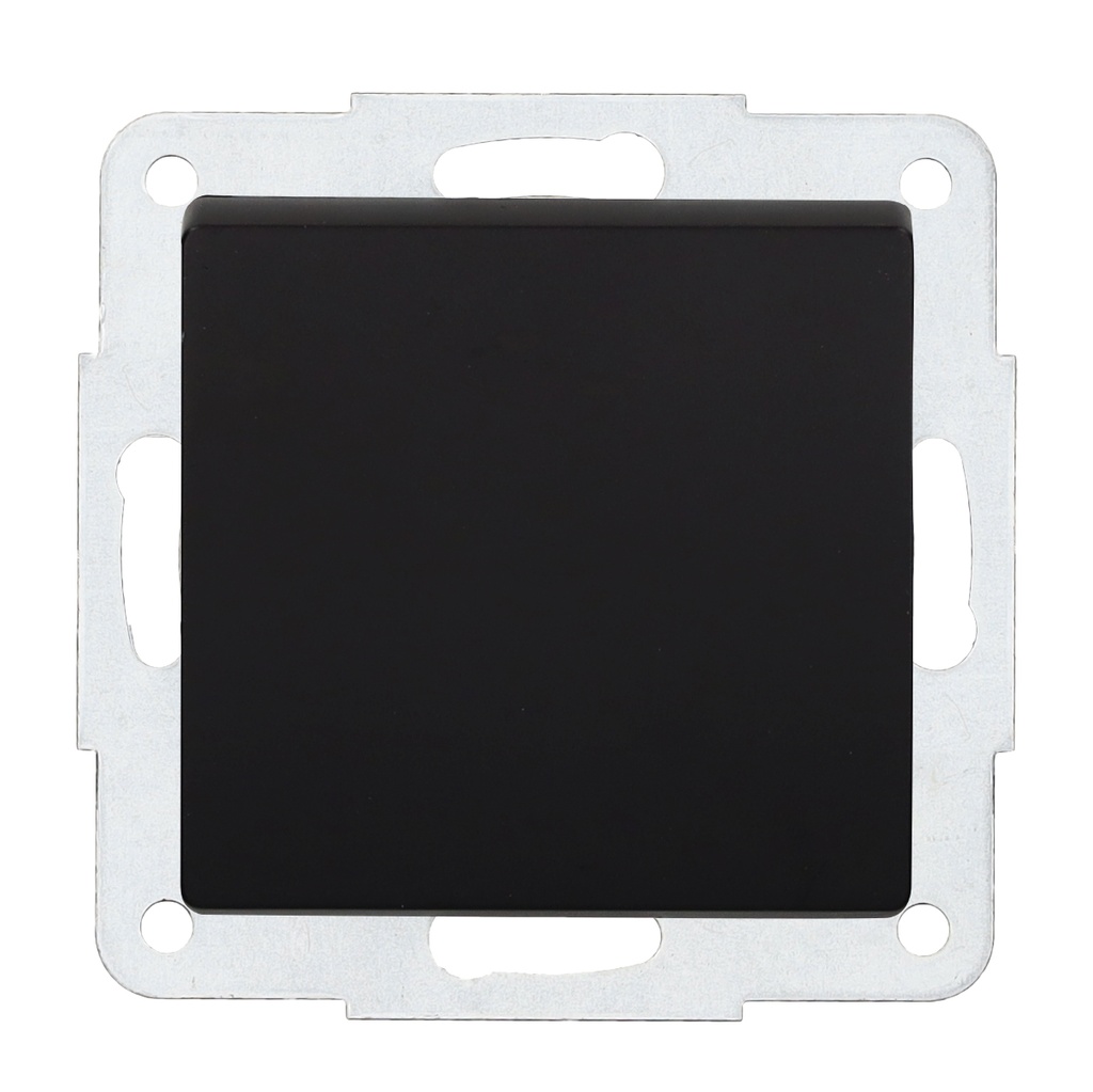 Conmutador empotrable Gamma Negro 