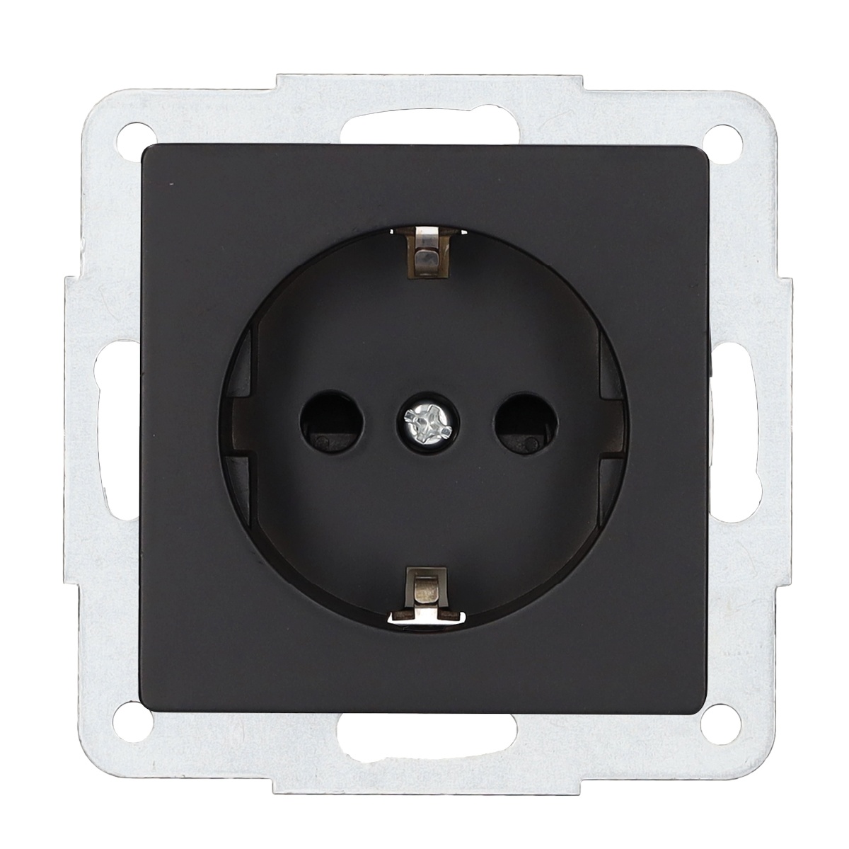 Base enchufe sucko empotrable Gamma Negro 