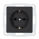 Base enchufe sucko empotrable Gamma Negro