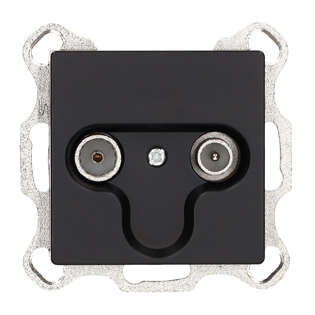 Gamma TV and FM recessed terminal Black