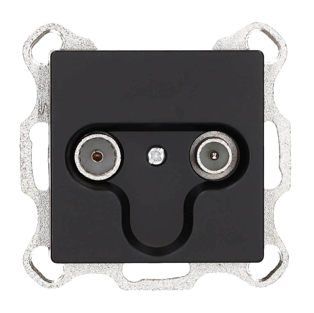 Base de TV y FM empotrable Gamma Negro 