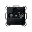 Gamma TV and FM recessed terminal Black