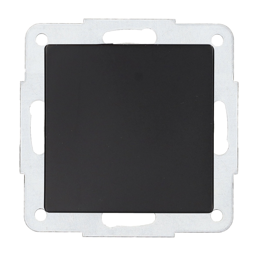 Tapa ciega empotrable Gamma Negro 