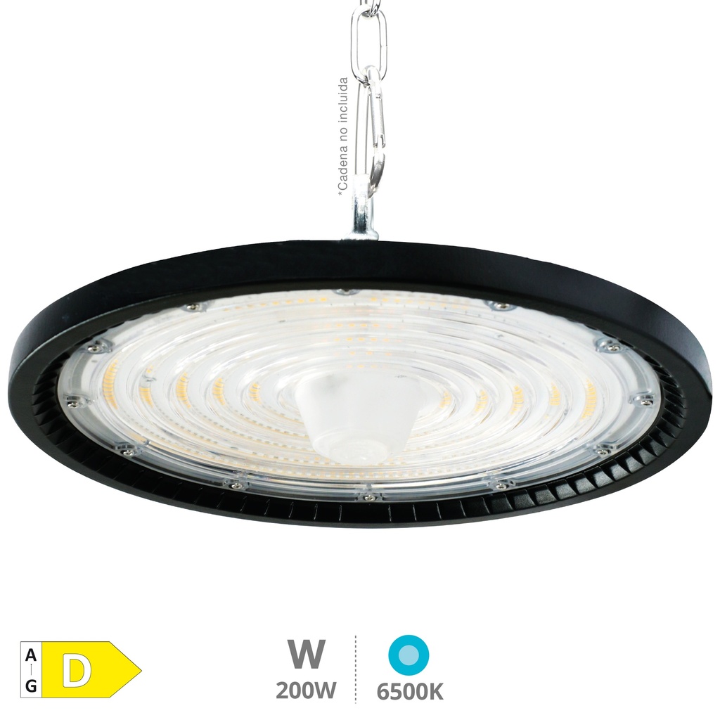 Suspension industrielle LED Titas 200W 60-90-120º 6500K
