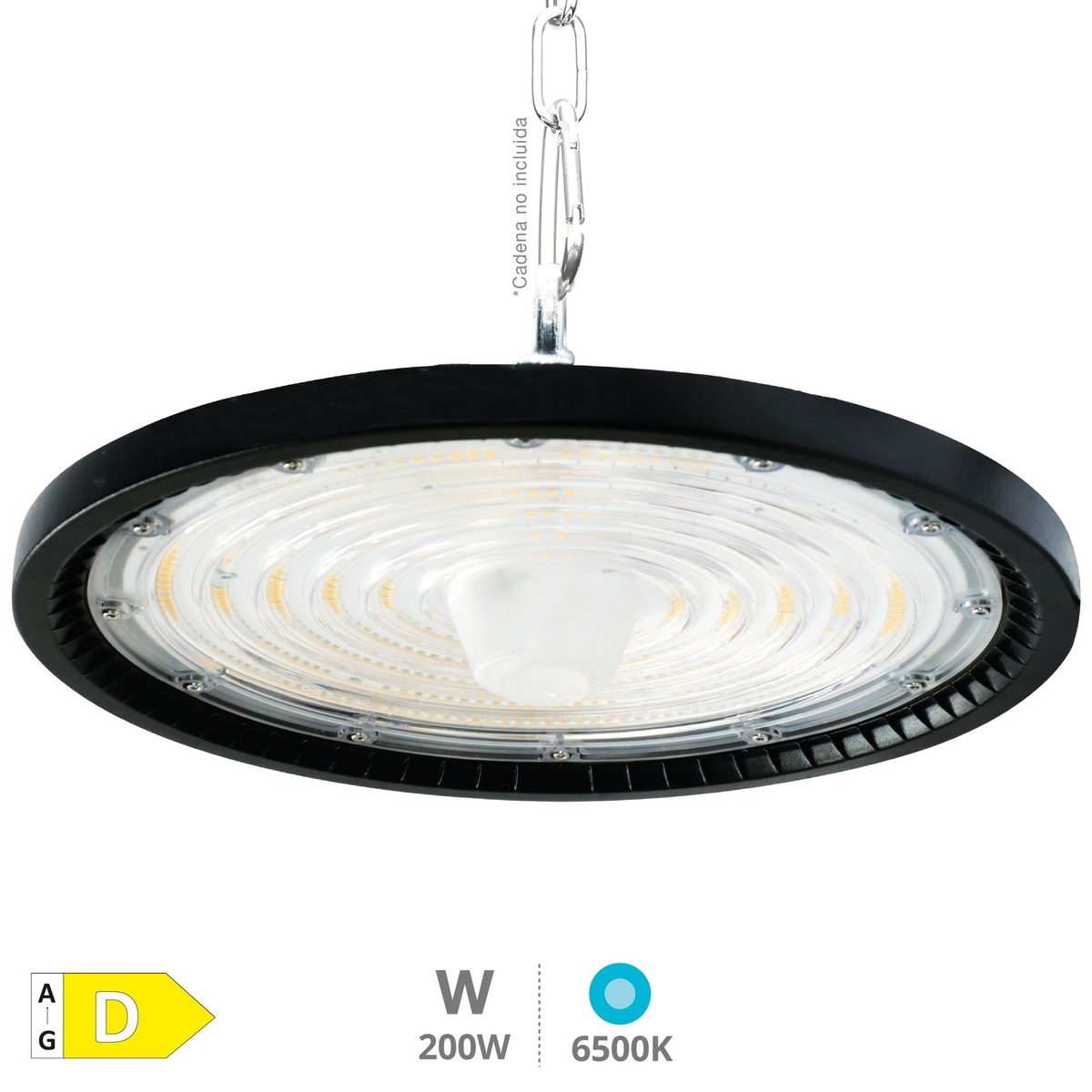 Campana industrial LED Titas 200W 60-90-120º 6500K