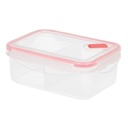 Split airtight plastic tupper with valve 0.8L