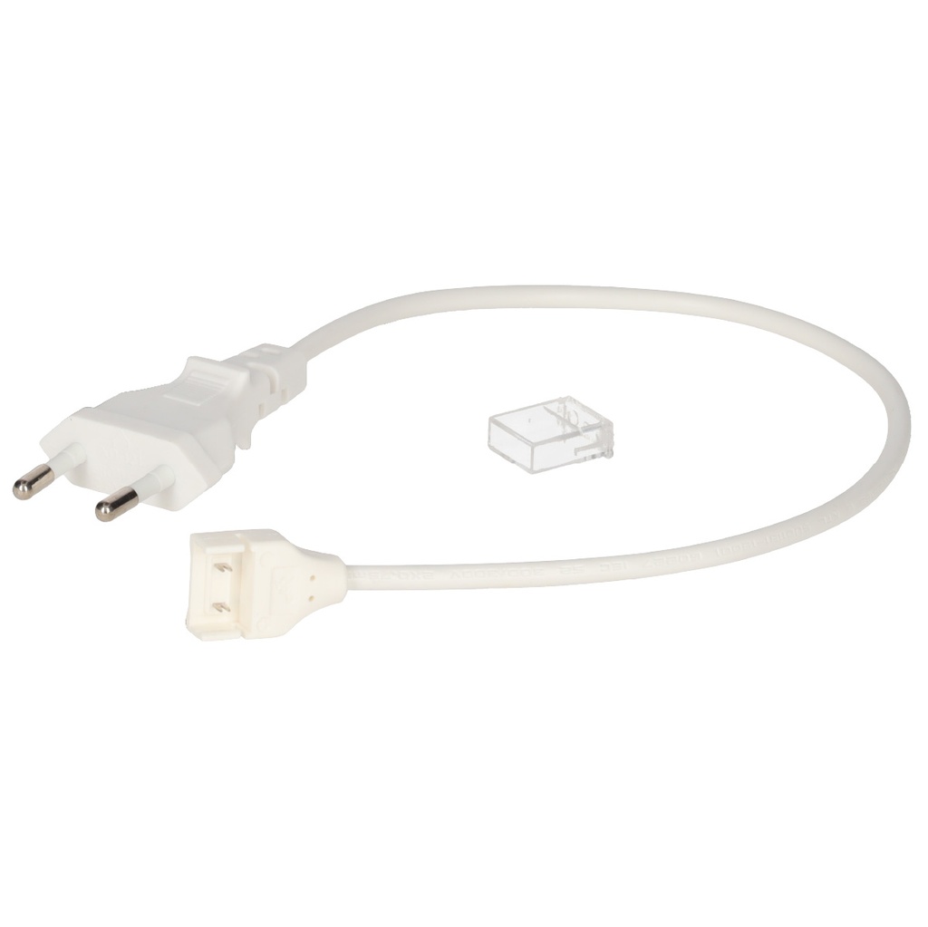 Cable 30cm con conector plano y clavija EU para tiras LED 12mm 
