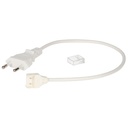 Cable 30cm con conector plano y clavija EU para tiras LED 12mm 