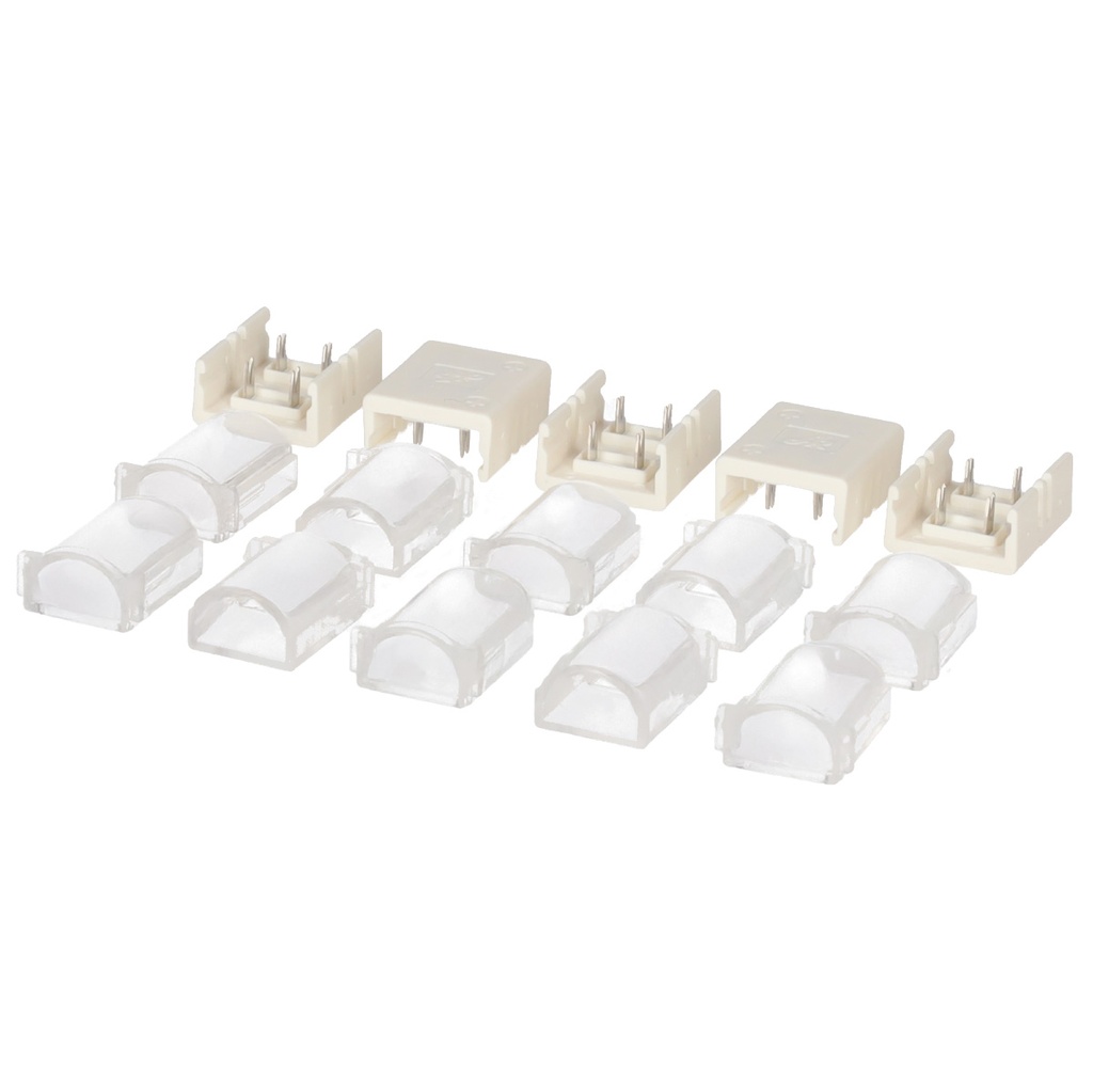 Pack 5 curved connectors to join LED strips 10mm