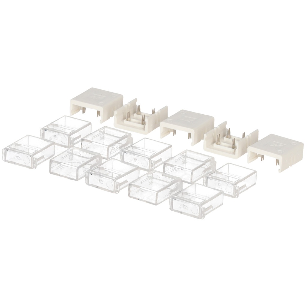 Pack 5 conectores planos para vincular fitas LED 12mm