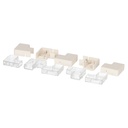 Pack 5 flat connectors L shape to join LED strips 10mm