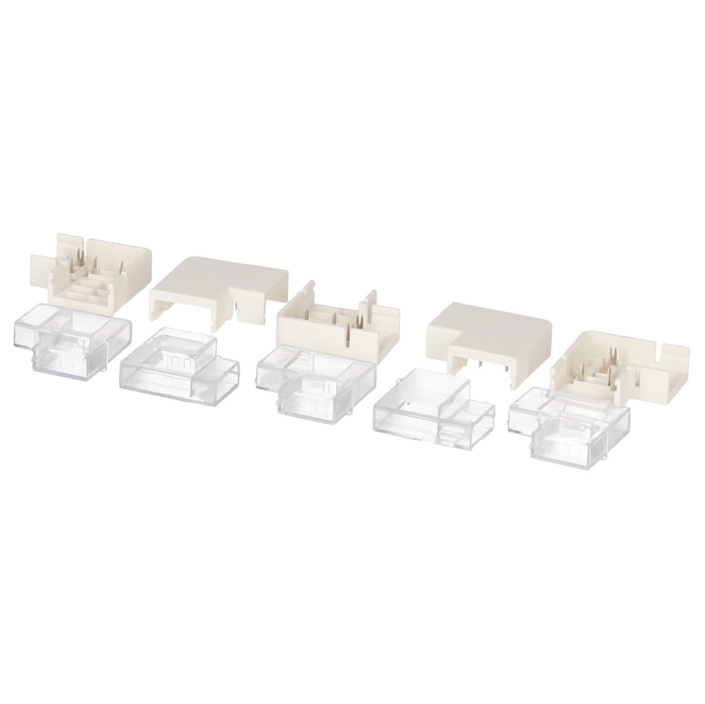 Pack 5 connecteurs plats forme L pour joindre des bandes LED 12mm