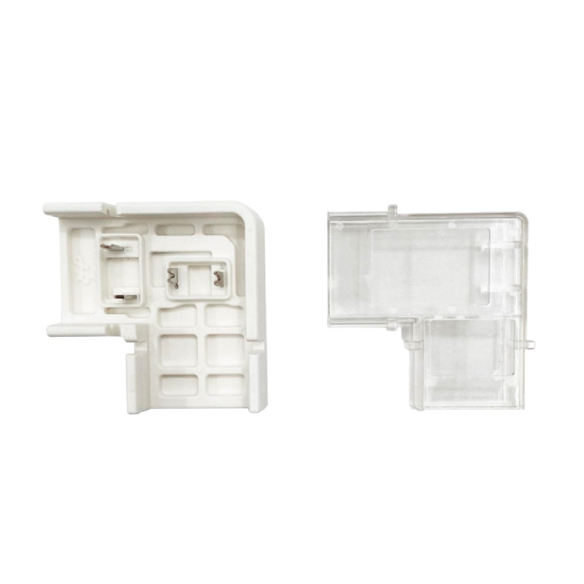 Pack 5 conectores planos forma L para vincular fitas LED 12mm