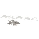 Kit 10 clips e parafusos de fixação de parede para fitas LED 10mm
