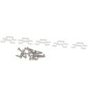 Kit 10 clips y tornillos sujeción pared para tiras LED 12mm 