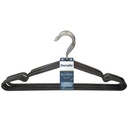 Set of 10 metal clothes hangers Black