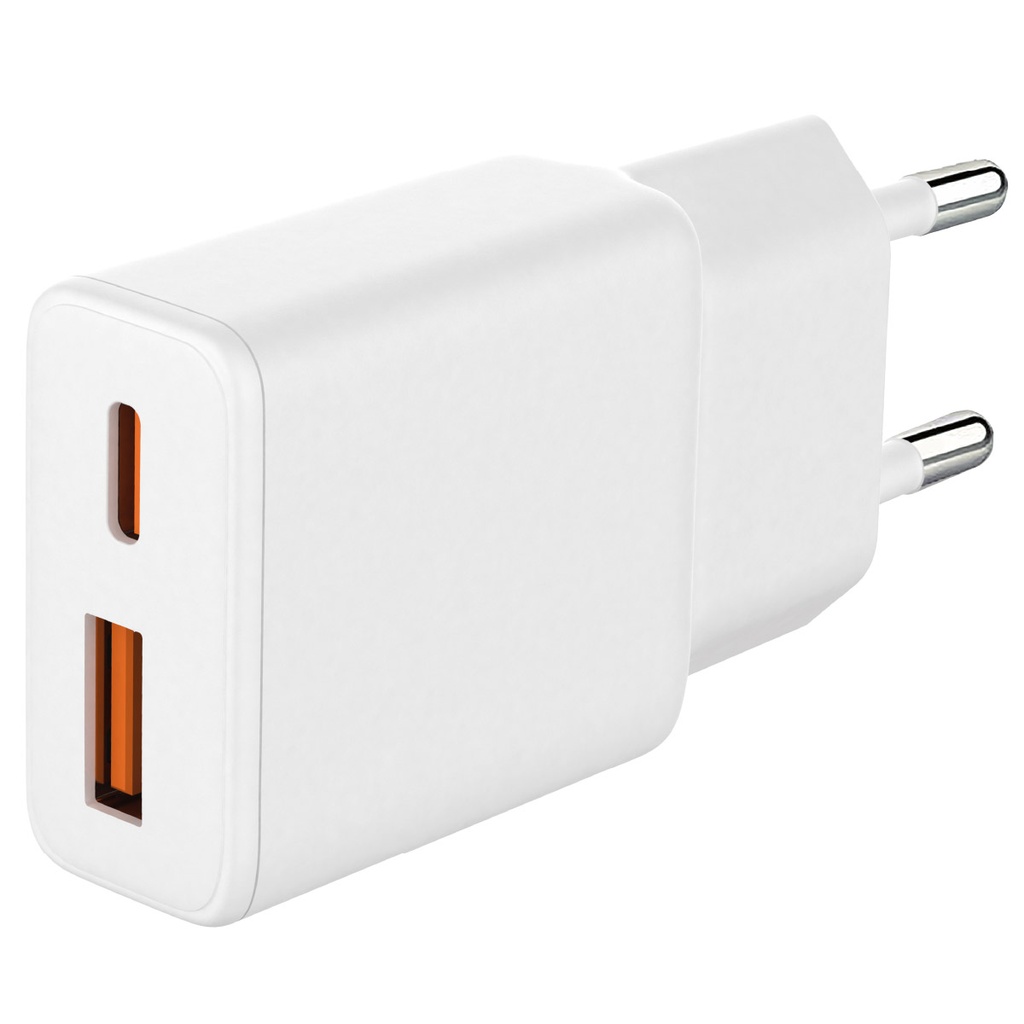 Cargador ultrafino USB C + A