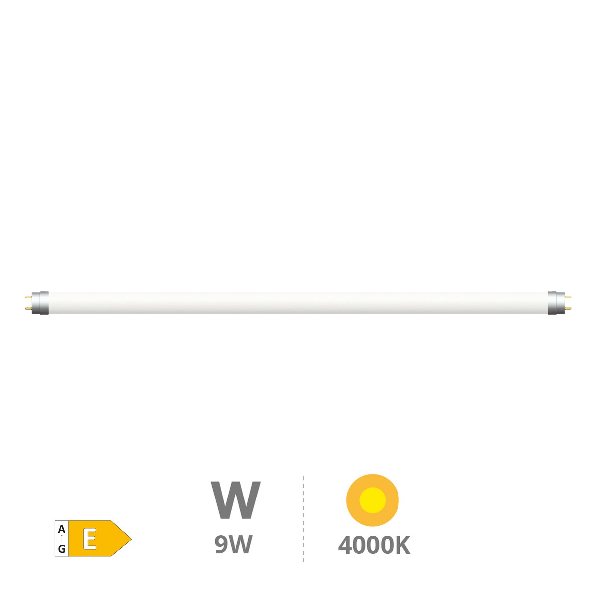 Tubo LED T8 cristal 60cm 9W 4000K - 25u caja exp 