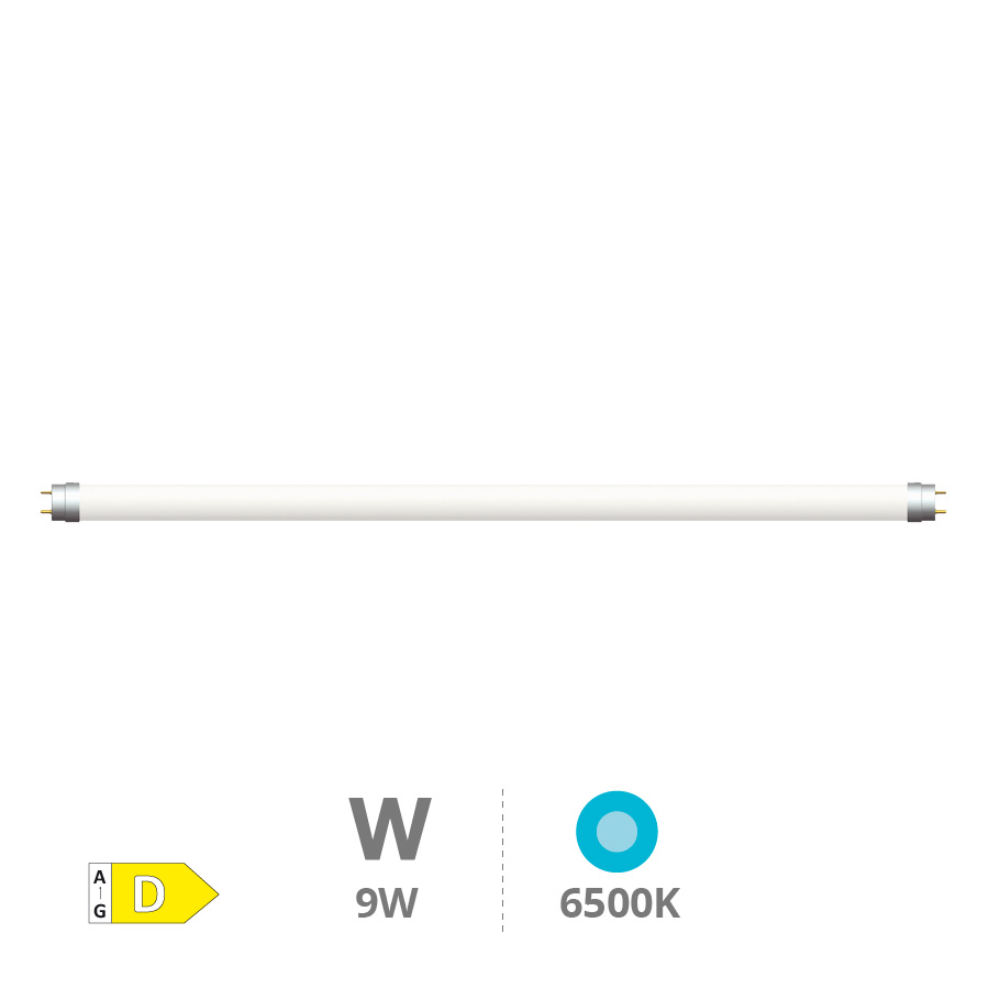 Tubo LED T8 cristal 60cm 9W 6500K - 25u caja exp 