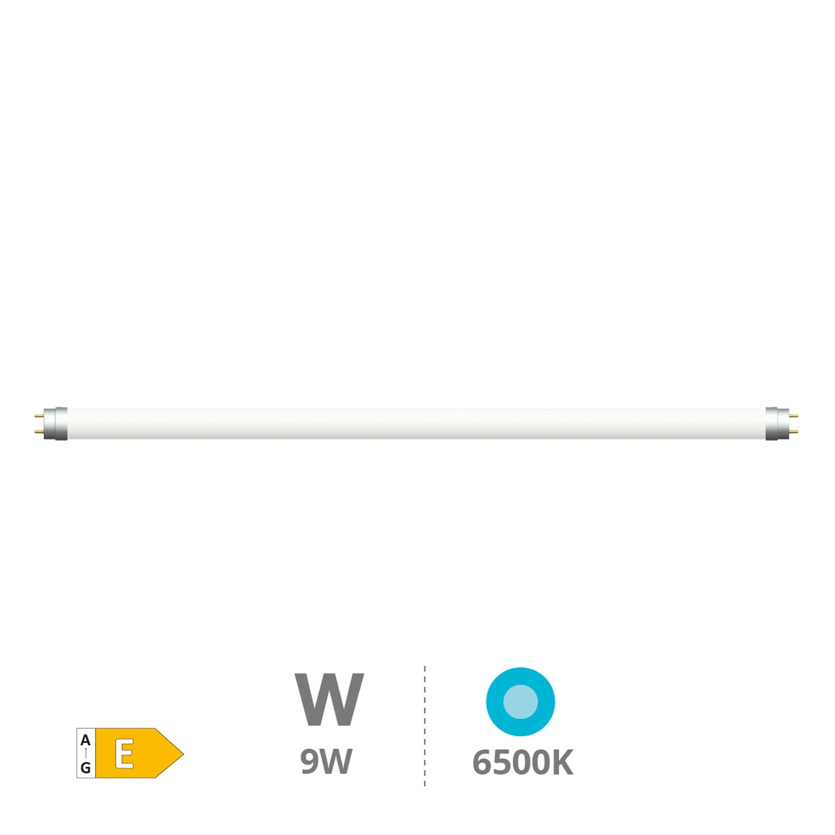 Tubo LED T8 vidro 60cm 9W 6500K - 25un caixa exp