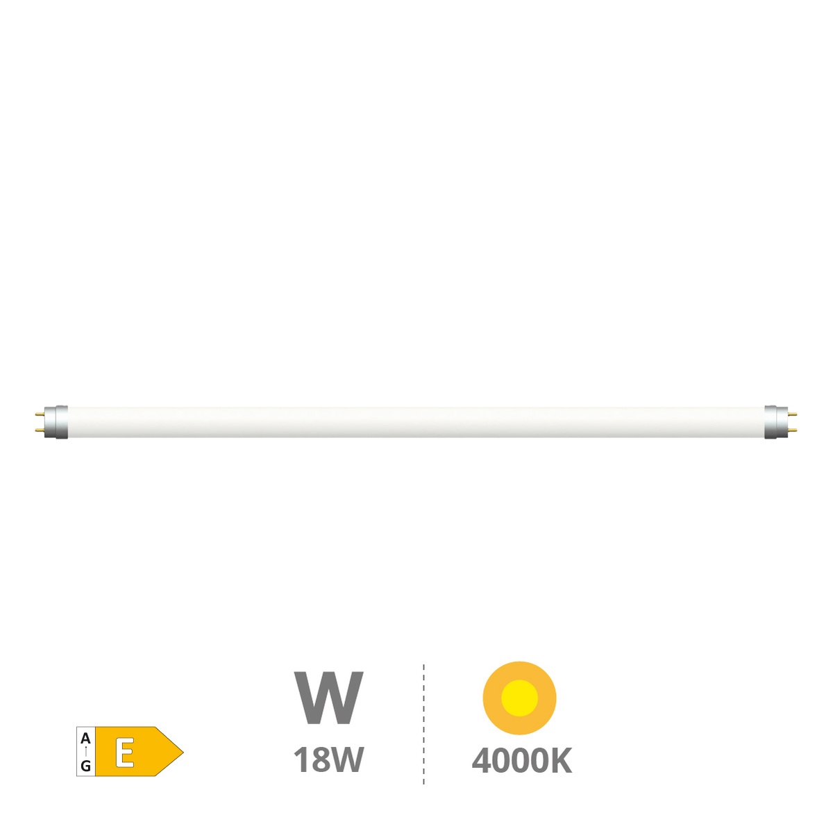 T8 glass LED tube 120cm 18W 4000K - 25u exp box