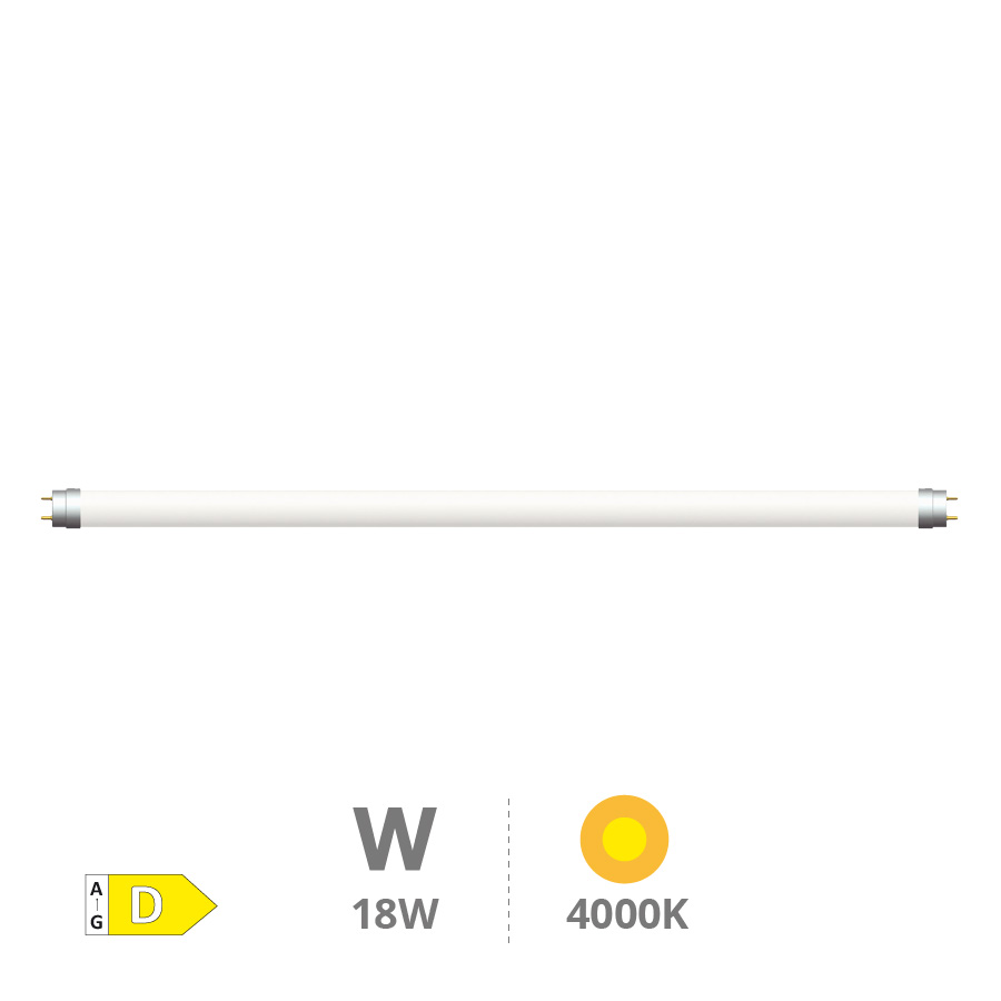 Tubo LED T8 cristal 120cm 18W 4000K - 25u caja exp 