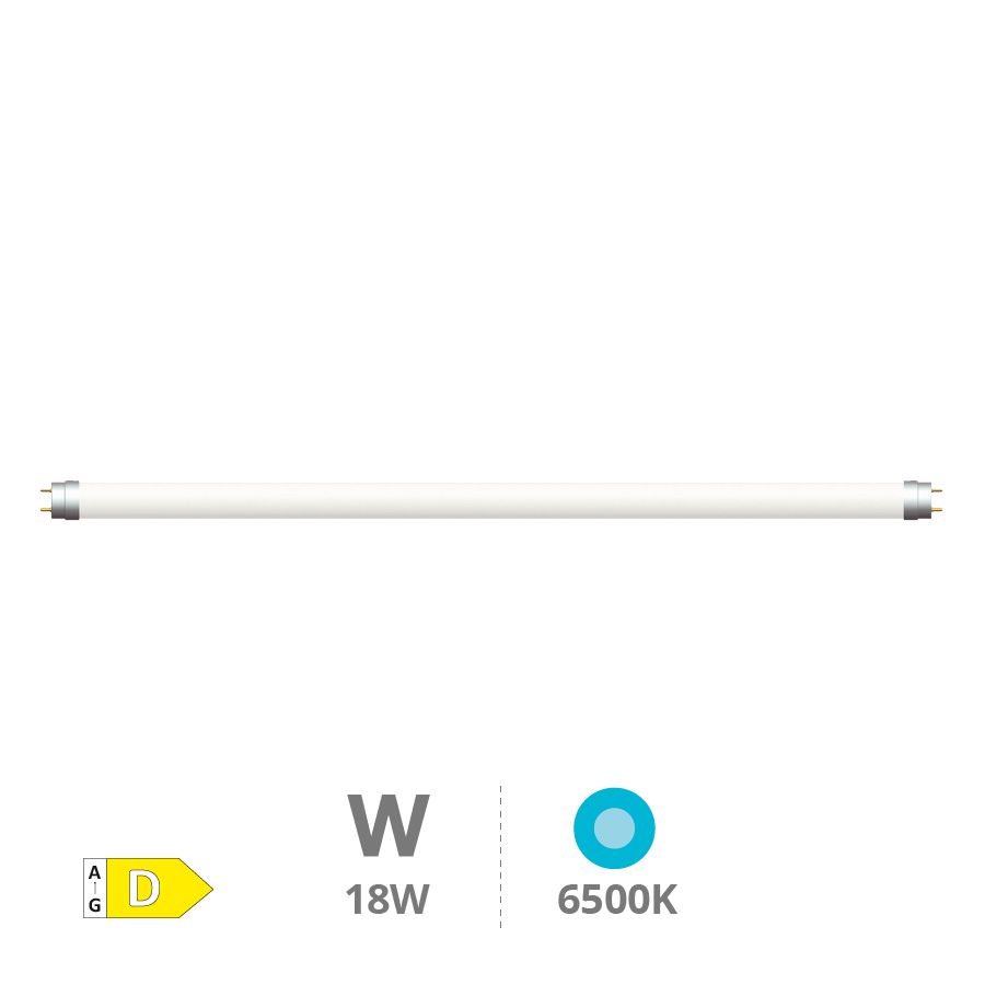 Tubo LED T8 cristal 120cm 18W 6500K - 25u caja exp 