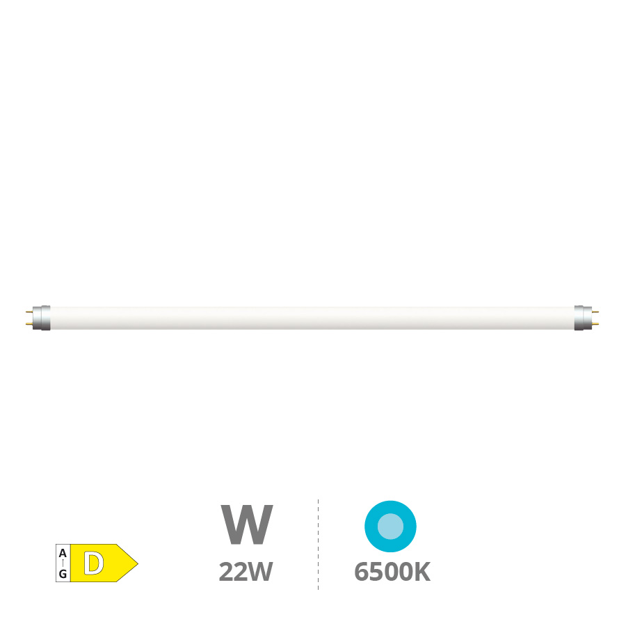 Tubo LED T8 cristal 150cm 22W 6500K - 25u caja exp 