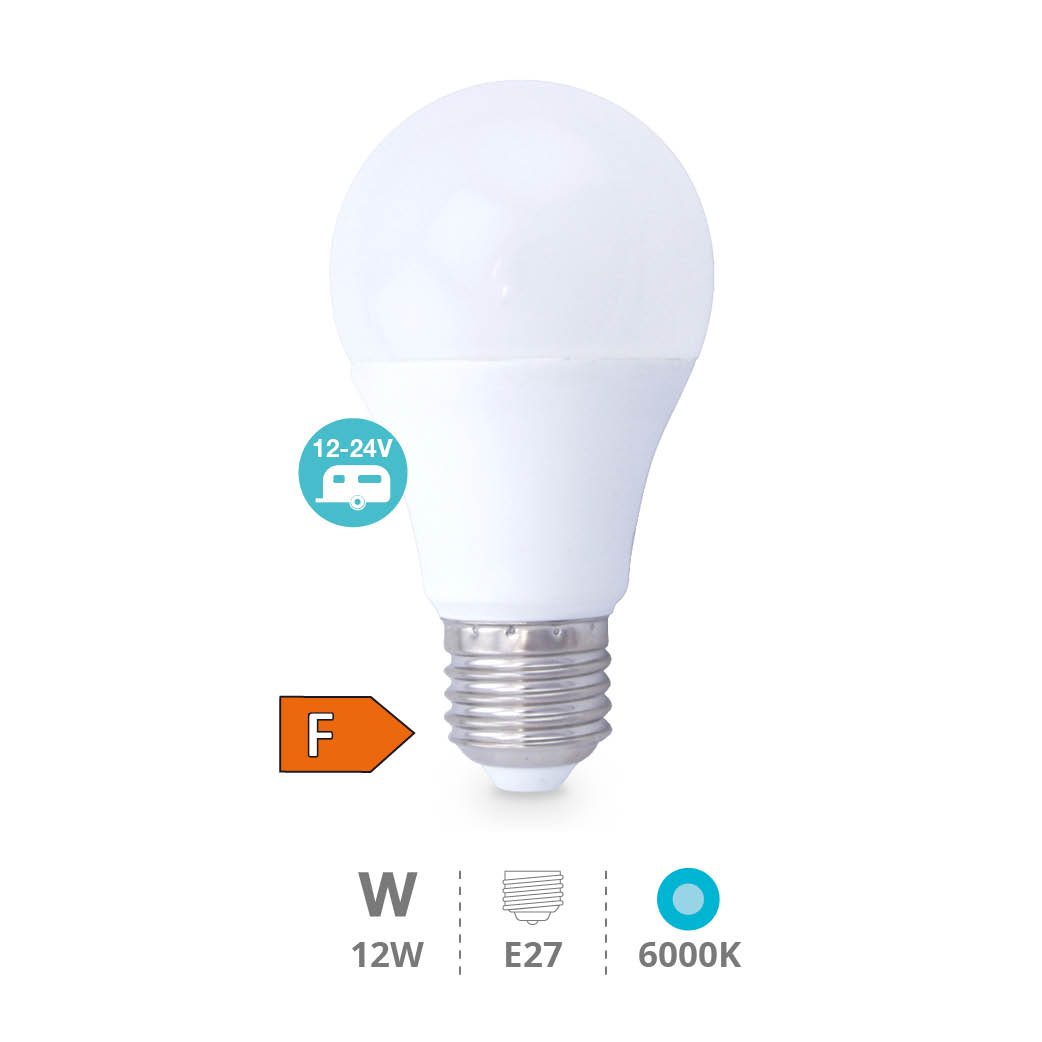 Standard LED bulb 12W E27 6000K 12 - 24V