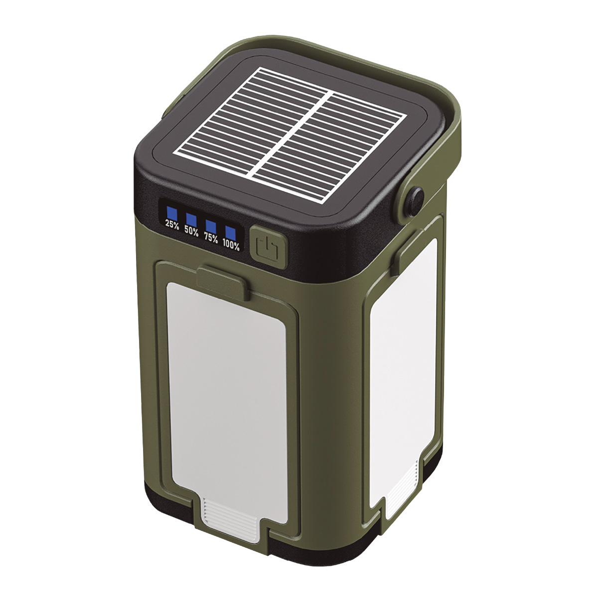 Lanterna solar LED camping recarregável USB 500lm
