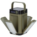 Solar LED camping fashlight USB rechargeable 500lm